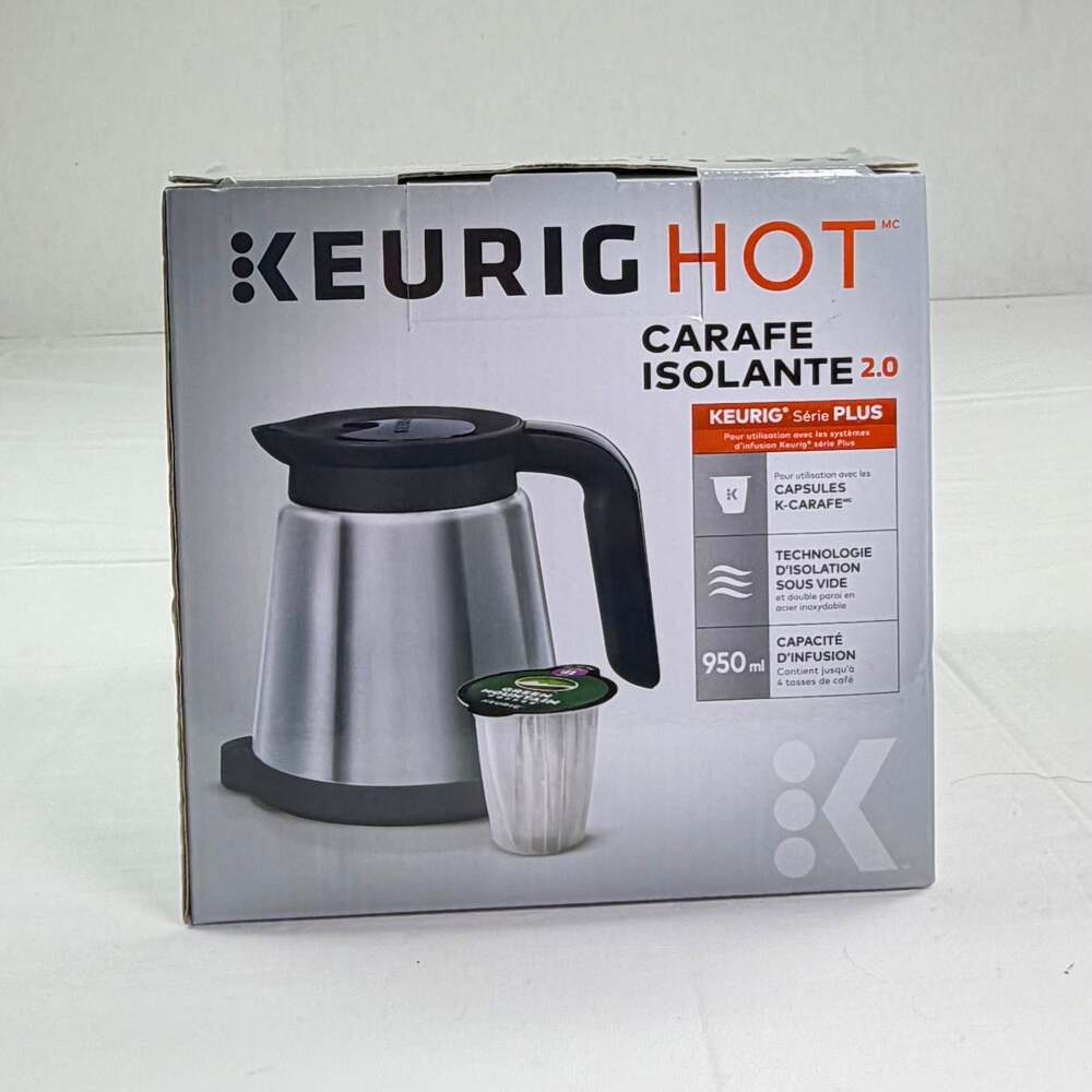 Keurig Hot 2.0 Thermal Carafe, 32oz Stainless Steel Use with Keurig 2.0 K-Cup